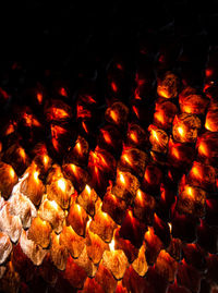 Close-up of candles