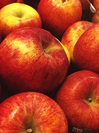 Full frame shot of apples for sale at market stall