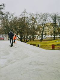 Full length of woman walking in park