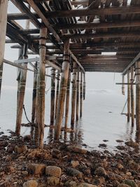 Scenic view of pier over sea
