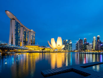 Illuminated city at night