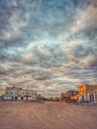 Panoramic view of buildings against sky