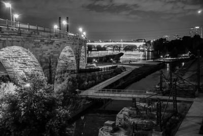 Bridge over river against sky