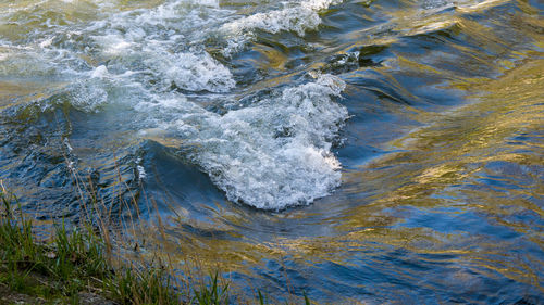 Foamy river flow