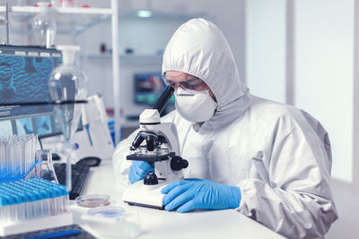 Female scientist working in laboratory