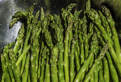 High angle view of vegetables for sale in market