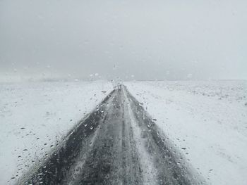Road amidst snow