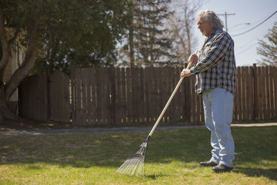 Man standing on grass