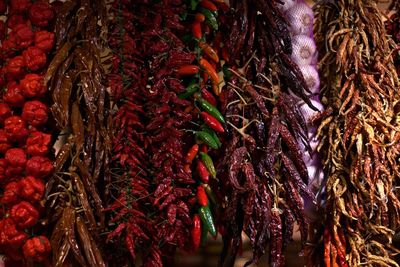 Full frame shot of red chili peppers