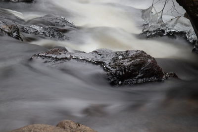 Scenic view of waterfall