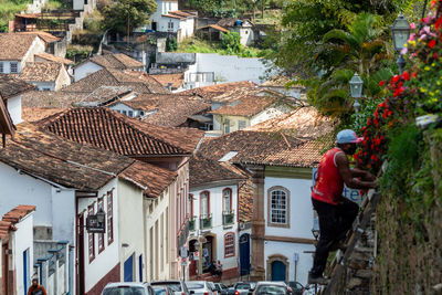 View of buildings in town