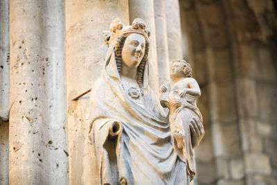 Low angle view of buddha statue