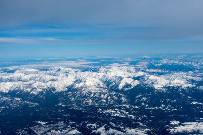 Aerial view of dramatic landscape