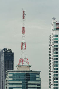 Low angle view of skyscrapers against sky