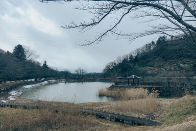 Scenic view of river against sky