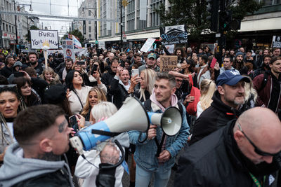 Group of people on city street