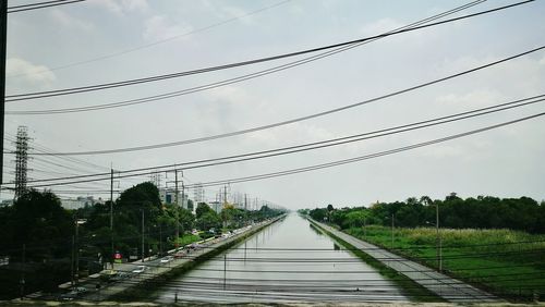 Railroad tracks against sky