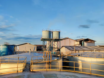 Tank oil industrial, view of factory