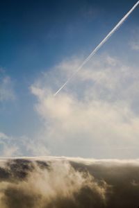 Low angle view of cloudy sky