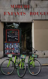 Bicycle in store