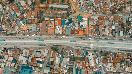 High angle view of cityscape