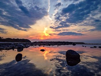 Scenic view of sunset sky