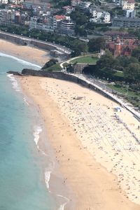 High angle view of beach