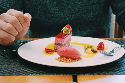 Close-up of served food