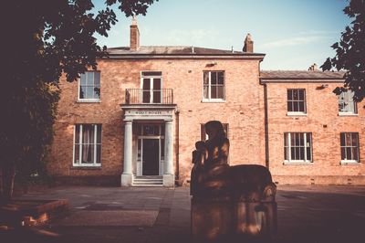 View of a dog against building