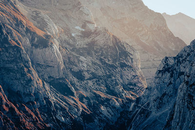 Scenic view of rocky mountains