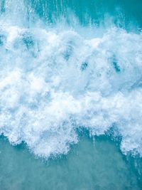 High angle view of waves in sea