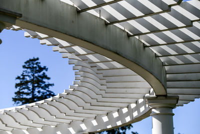 Pergola under blue sky