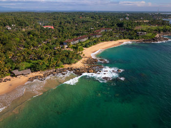 High angle view of beach