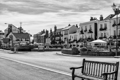 Buildings in city against sky