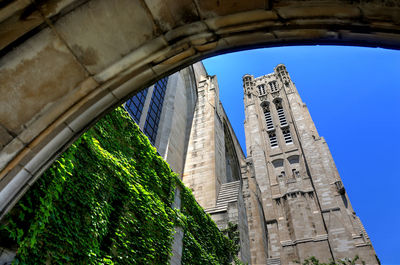 Low angle view of historic building against sky