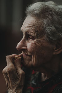 Close-up of man looking away