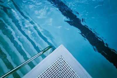 High angle view of swimming pool