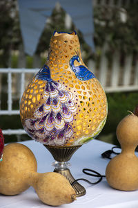 Close-up of oranges on table