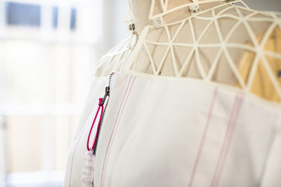 Close-up of clothes on mannequin