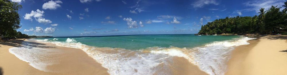 Panoramic view of turquoise sea