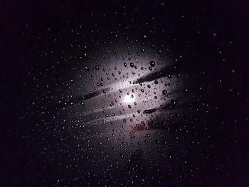 Full frame shot of raindrops on glass window