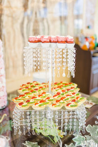 Close-up of cake for wedding