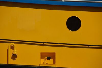 Close-up of yellow car