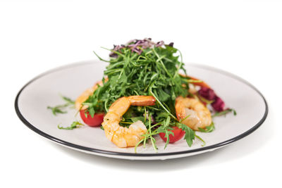 Close-up of salad served in plate