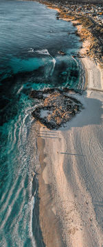 High angle view of sea shore