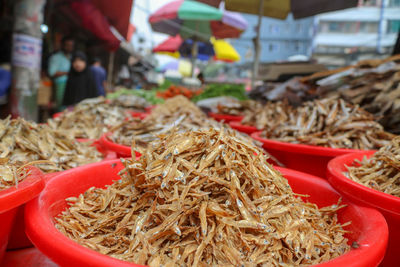 Close-up of vegetables for sale in market