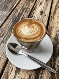 Coffee cup on table