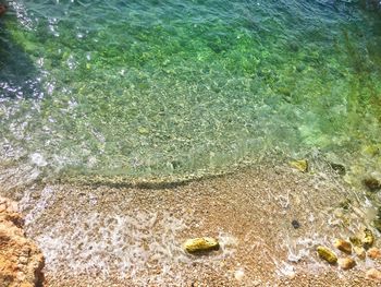 High angle view of sea shore