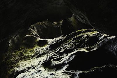 Aerial view of rock formation in sea