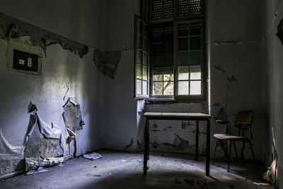 Interior of abandoned room